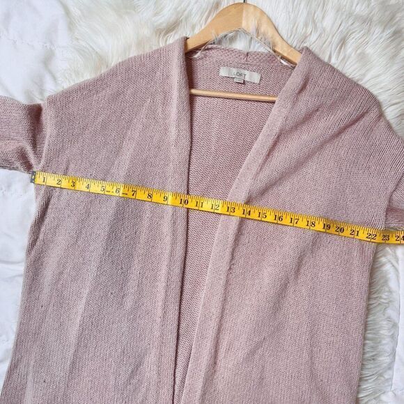 LOFT Oversized Cardigan Sweater Blush S - Picture 3 of 8